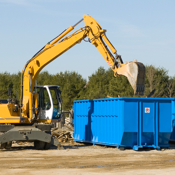 are there any restrictions on where a residential dumpster can be placed in De Kalb